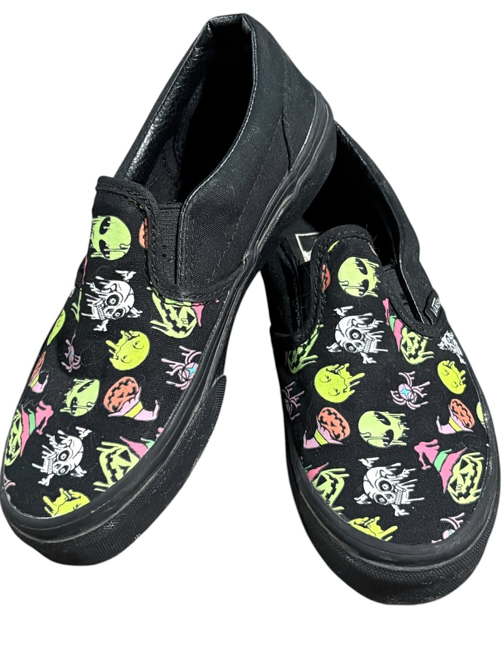 Vans Trippy Drip Glow In The  Dark Classic Slip-On Skateboard Shoes Size 1